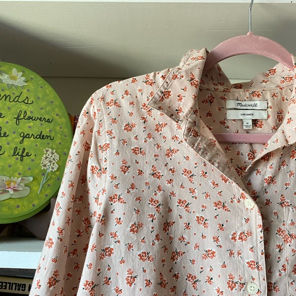 Madewell | Shrunken Ex-Boyfriend Shirt In Baby’s Breath - Picture 3 of 13